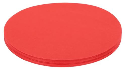 Rebower 100 Sheets Circles Cutouts Paper, 6 Inch Round Origami Cardstock Construction Paper, [for Arts DIY Crafts Art Bulletin Board Decorations ] Red