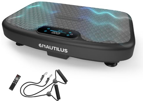 Nautilus Vibratone Pro Vibration Plate Exercise Machine for Lymphatic Drainage, Muscle Activation, Full Body Workout, Circulation, Fat Loss, Strength Training, Toning, Recovery