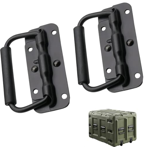 JFangZHZH Poignée de Boîte à Ressort,2 pièces Poignée Antirouille Pliante Traction,Poignée à Ressort De Boîte à Outils,Poignée de Flight Case en Acier Inoxydable,Boîte à Outils Poignée,100 mm