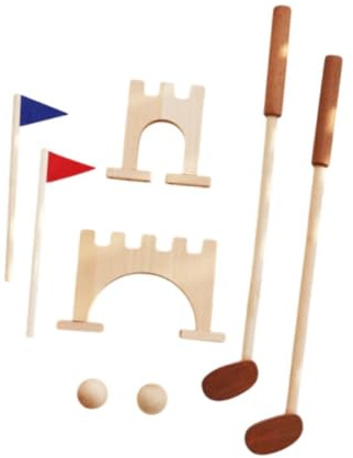 idqwsswt Mini-Golf pour Enfants de 3 à 5 Ans - Jeu de Golf en Bois - Club Enfants - Cadeau économique pour Les Tout-Petits - Kits de Simulation en Bois