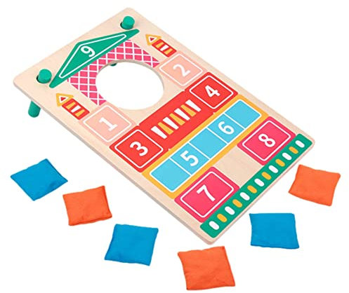 Cornhole-Set - Outdoor-Spiele für Kinder | Tragbares Cornhole-Set aus Holz, zusammenklappbare Cornhole-Bretter mit 6 Sandsäcken für Strand, Rasen, Reisen, Camping