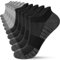 HIYATO 10 Paar Sportsocken Herren Damen, Atmungsaktive Sneaker Socken, Baumwolle Laufsocken Kurz (39-42, 5x Schwarz + 5x Grau)