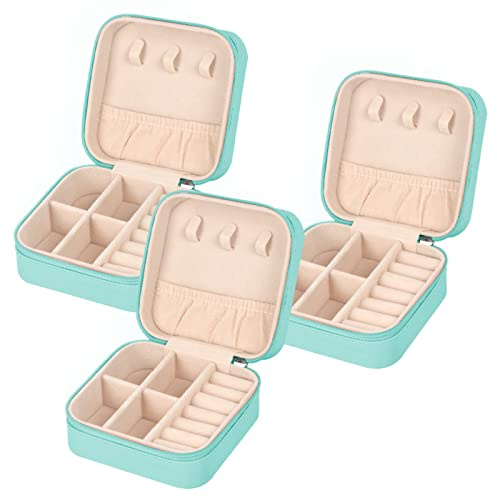 MFXIP Travel Jewelry Case Small Jewelry Box Jewelry Organizer Storage Case Portable PU Leather Mini Jewelry Travel Case for Girls Womens Earring, Necklace, Rings,Bracelets