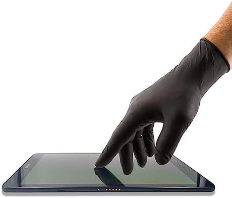 PANKTI Black Nitrile Disposable Gloves, 100 Count, Latex-Free, Powder-Free Rubber Gloves, Strong and Puncture-Resistant Gloves For Men and Women (Medium, 100)