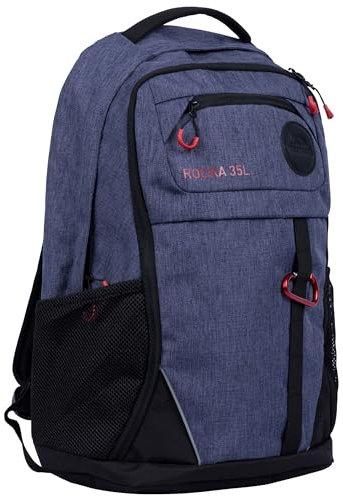 Trespass Rucksack Erwachsene Grau 35 Liter mit Reißverschlussfächern Rocka, navy, EACH