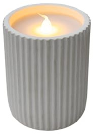 newgarden - DOLO Vela Decorativa a Pilas. Luz LED Efecto Llama para Mesa. Pilas no incluidas. Diseñada en España. Varios Acabados (Céramica (1 unidad))
