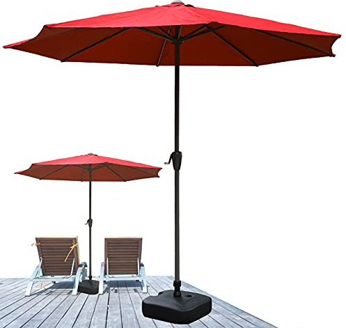Parasol de table modulable pour terrasse, cour, marché, plage, jardin, table de natation, 6 tissus d'ameublement pour le salon (rouge, taille unique), Rouge, taille unique