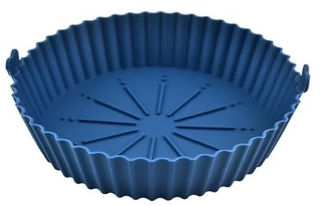 Générique Revêtement en Silicone for friteuse à air, Panier for friteuse à air, Alternative au Papier sulfurisé Inflammable, Accessoires de Four for Plaque de Cuisson réutilisable(Blu)