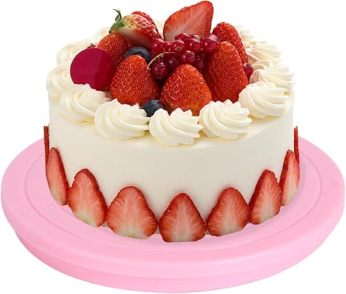 Nikou 2 Mini Giradischi per Torte, 360 Gradi Piatto Girevole Rotante Torta Base Decorazione Giradischi, Cookie Decorating Turn Table Cucina Strumento di Cottura