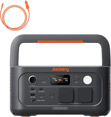 Jackery Explorer 500 v2 Estación de Energía Portátil con Cable de Coche
