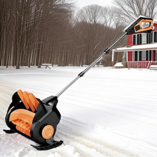 KRQDBCZ Turbina di Neve Senza Fili, Pala elettrica per Neve Portatile, Pala elettrica per Neve/gettatrice di Neve, Piccola turbina di Neve Pieghevole a Mano (1Battery)