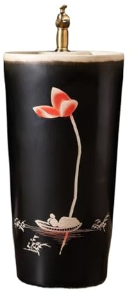 Lavandino moderno con piedistallo Lavandino da esterno in ceramica con piedistallo, kit di scarico e rubinetto, for il bagno casa