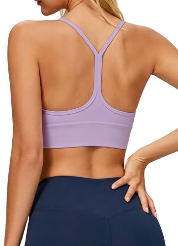 JTSONN Sujetador Deportivo para Mujer con Espalda en Y Transpirable Tirantes Finos Yoga Sujeción Media Bra Deportivo Copas Extraíbles Ropa Interior Deportiva sin Aros de Acero para el Fitness Running