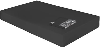 Dormabell Premium Spannbetttuch für bis zu 24cm hohe Matratzen, veredelte Mako-Baumwolle für vollendeten Schlafgenuss, elastisch | Blickdicht | bügelfrei | langlebig, (schwarz | 150x200 cm)