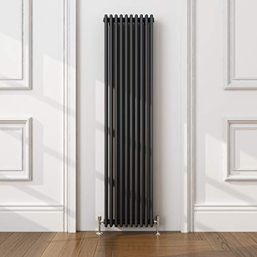ELEGANT Traditional Radiator Anthracite Triple Vertical Cast Iron Grey Tall Radiator - Perfect for Kithcen, Living Room, Bathroom Radiators 3 Column 1800 x 470 mm