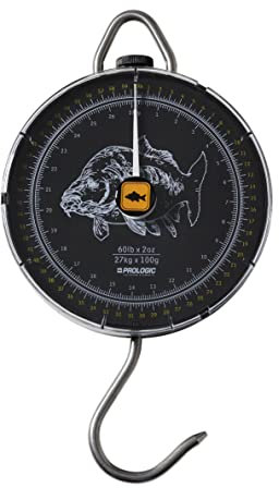 Prologic Specimen Dial Scale 60Lbs/2Oz 27Kg/100G - Angelwaage, Fischwaage, Waage zum Karpfenangeln