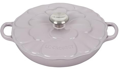 Le Creuset Signature Enameled Cast Iron Petal Braiser, 2.25qt., Shallot
