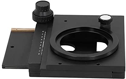 Fafeicy Platina Móvil X-Y para Microscopio, Plataforma para Microscopio, Accesorio para Microscopio, Mesa de Medición Deslizante XY de Aleación con Perillas Precisas