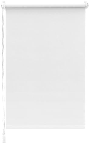 Sekey Blackout Roller Blind No Drilling Klemmfix 55 cm Wide Side Pull Roller Blind Heat Protection Privacy Screen and Sun Protection Wall Mounting Clamping Blind for Windows and Doors 55 x 130 cm