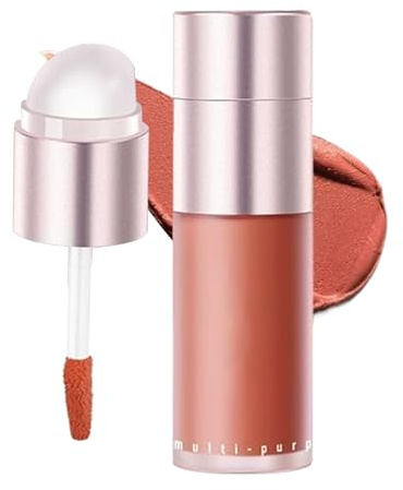 Bâton de Rouge à Joues - Fard à Joues Crémeux Stick Fard à Paupières Highlighter,Cosmétique Double Buse Longue Tenue Pour Femmes Filles | Voyage École Anniversaire Fête Vacances Noël Mariage