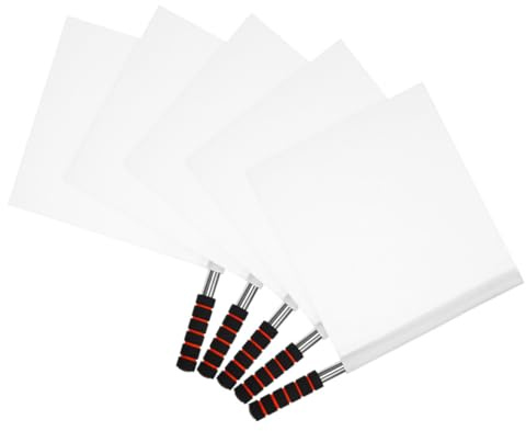 ERINGOGO Lot de 5 Drapeaux D’Arbitre Blancs pour Sport Drapeaux de Signalisation de Juge de Ligne Poignée Ergonomique Antidérapante Résistants aux Intempéries pour Athlétisme et