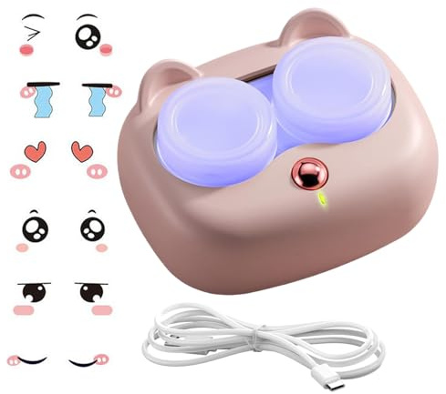 Machine De Nettoyage De Lentilles De Contact, Construction Légère, 7x5,7x3,4 Cm, Nettoyeur De Lentilles Portable, Lave-lens USB, Compatible Lunettes, Pour Les Déplacements Domicile-travail, Bureau