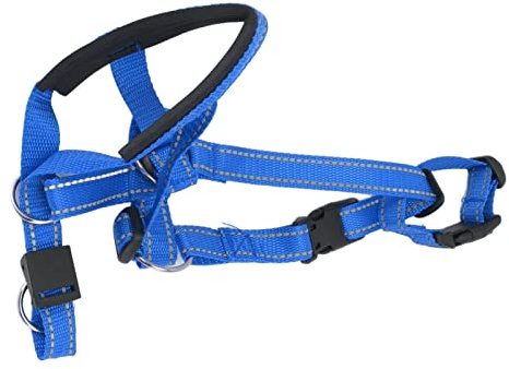 Rengue Hundhuvud Halsband Huvudgrimma Nosparti Justerbart Vadderat No Pull Training Tool med Nylon Andas Komfort Passform för små Medelstora Hundar (XL)