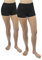 iloveSIA® Short Femme en Coton - Lot de 2 Shorty Sportif Élastique et Confortable pour Danse, Yoga, Fitness - sous-Robe ou Tenue Décontractée Size Noir+Noir L