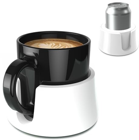 HIT PRODUCTS TableCoaster - Original Anti-Spill Table and Desk Cup Holder, Glacier White - RV and Boat Drink Holder, A Tip-Proof Coaster with Tacky Base and Walled Profile to Prevent Spilled Drinks