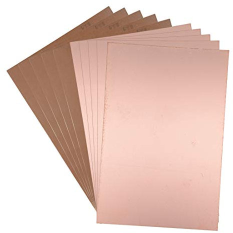 sourcing map 10Stk. Einseitige kupferkaschierte Laminat Leiterplatte FR4 180x120mm 7.09x4.72 Zoll 1.5mm Dicke DIY Prototyp PCB Tafel Namensschild