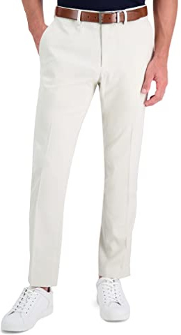 Kenneth Cole Reaction Men's Stria Slim Fit Flat Front Dress Pant