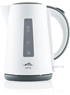 ETA Wasserkocher Dita I 2200 W I 1.7 Liter I 360° Sockel I Verdecktes Heizelement I Filtersieb I Automatische Abschaltung