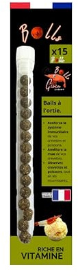 GIOIABALLS - Vitamines (Ortie) / Nourriture pour crevettes d'aquarium/Fabriqué en France/Artisanal