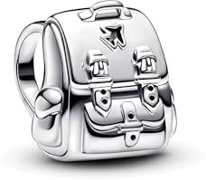 PANDORA Moments Abenteuer-Rucksack Charm aus Sterling Silber, Kompatibel Moments Armbändern, 793351C00
