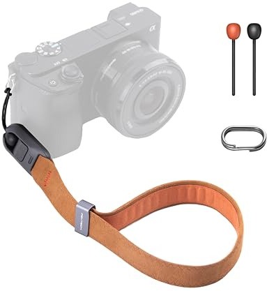 PGYTECH Tracolla per fotocamera Air, tracolla regolabile a sgancio rapido per fotocamera Fujifilm x100vi/fotocamere vintage/fotocamere mirrorless, Marrone Terra