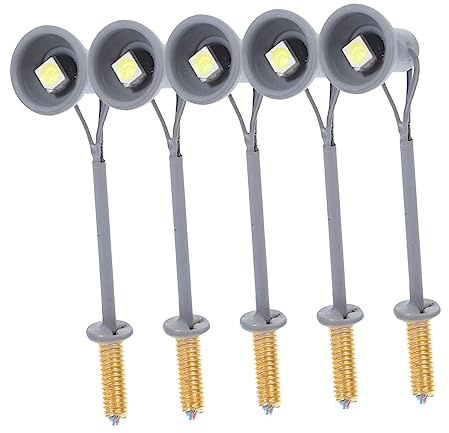 HEMOTON 5pcs Lampe Miniature pour Maquette de Table à Sable, Éclairage Lumineux en Métal et Abs, Facile à Enlever, Décoration pour Paysage de Table à Sable