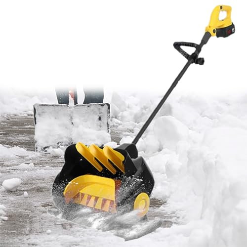 Beachtiful Pala Quitanieves Eléctrica inalámbrica de 21 V, Motor sin Escobillas, 41 cm de Ancho (2 Baterías y Cargador incluidos), Pala Quitanieves para Entrada de Patio
