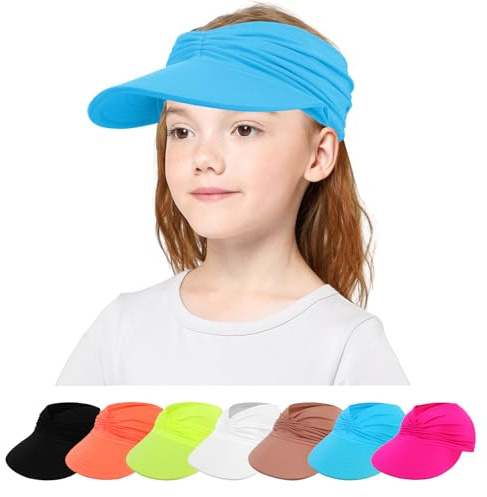 TAGVO Visera Gorras Sombrero de Sol para niños 1 a 9 Años S/M, Protección UV Sombrero de Playa con ala Ancha Verano Plegable, Sombrero para el Sol al Aire Libre para Bebés Niños Niñas