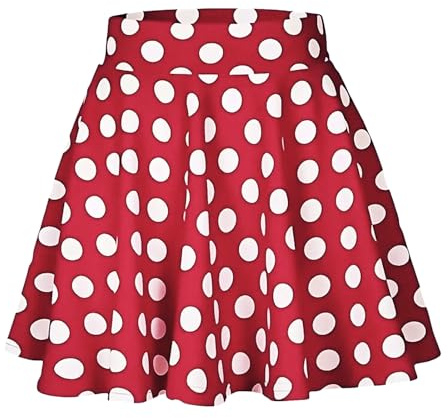 Neteson Minigonna Donna Sexy Gonna Corta Donna Linea A Vita Alta Mini Gonna Plissettata Elastico Basic Gonna Tennis Skater Scuola Danza Casual