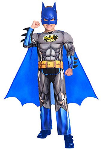 Amscan 9906623 Child Boys Warner Bros Batman Brave & Bold Fancy Dress Costume (Age: 6-8 Years), Blue
