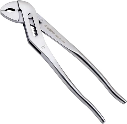 WEDO 10 Slip Joint Pliers,Tongue and Groove Pliers,Quick Release Water Pump Pliers,Stainless Steel V-Jaw, Length 250mm,Corrosion Resistant
