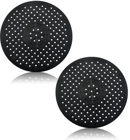 Bncxdc Spülbeckeneinlage, 2 stück Silikon Spülbeckenmatte für Boden der Küchenspüle, Wiederverwendbar, Leicht zu Reinigen, Unktionelle Abtropfschale, Runden, Schwarz