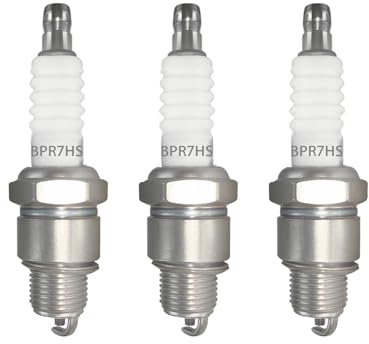 MHMondawn 3 Stücke BPR7HS Hochleistungs-Zündkerze Geeignet für Motorräder, Rasenmäher, kleine Allzweckmotoren und einige Autos und leichte Maschinen