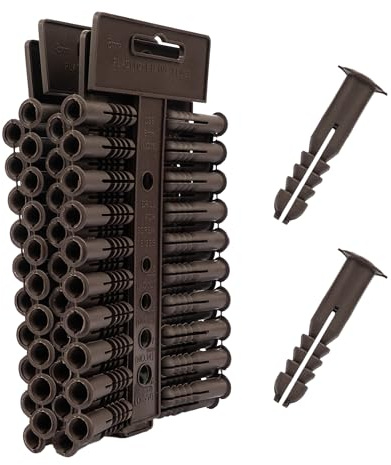 80pc 8mm Wall Plugs – Heavy-Duty Fixings for Masonry, Brick, Block & Concrete | Strong Expansion Plugs for Shelves, Brackets & DIY Projects (80pc - 8m Plugs)