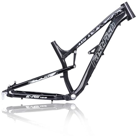 HZXQCVB 27,5'' Cadre De Vélo Tout Terrain DH/XC/AM/Montagne À Suspension Arrière Alliage D'aluminium Cadre De Vélo Tout Suspendu 17'' Frein À Disque Dégagement Rapide 135mm BSA68MM(Black)