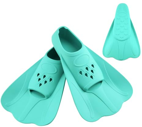 Pinne per Bambini per Nuoto,Pinne Corte da Allenamento per Nuoto Bambini | Attrezzatura per Allenamento in Piscina | adatti a Snorkeling, Immersione, Piscina, Bodyboarding, Fitness, Viaggio, Spiaggia