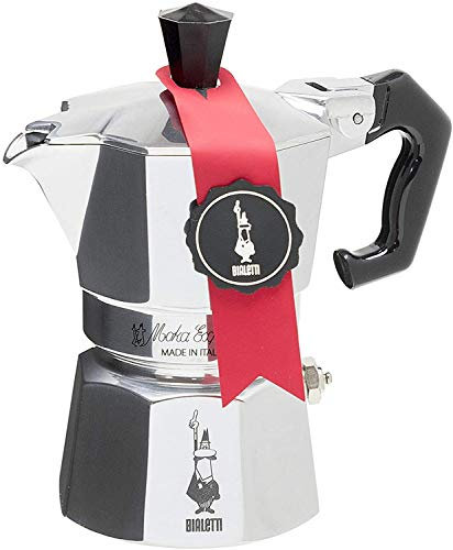 Bialetti 4661 – Caffettiera 1 Tazza, Alluminio, Argento, 30 x 20 x 15 cm