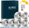 Schiele LED Einbaustrahler Einbauleuchten 230V, Dimmbar Warmweiß 7W 68mm-78mm Lochmass, IP44 Schwenkbar LED Spots 230V für Wohnzimmer Badezimmer, 6er Set