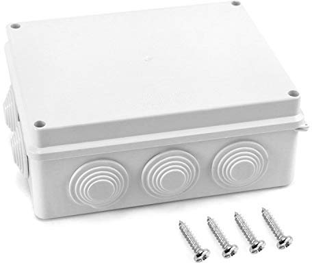 QWORK® Boite de derivation, IP65 en plastique ABS, etanche exterieur, Blanc, 200 x 155 x 80 mm