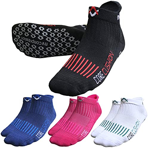 NV Compression 2 paia di calzini antiscivolo per yoga/palestra a casa